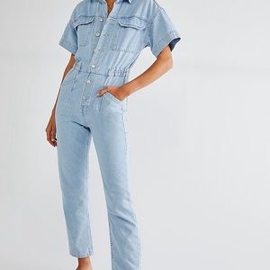 Free People Marci Coverall in Clear Skies